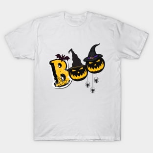 Boo Halloween Scary Pumpkin T-Shirt